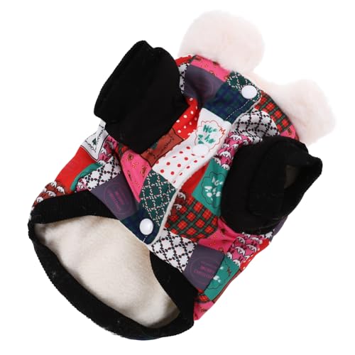 HOMOBABE Hunde Wintermantel Hunde Weihnachtsweste Rentier Welpen Outfits Hundejacken Für Katzen Warme Mäntel Haustier Abschlusskostüme Katzenkostüm Warmer Hundemantel Weihnachten von HOMOBABE