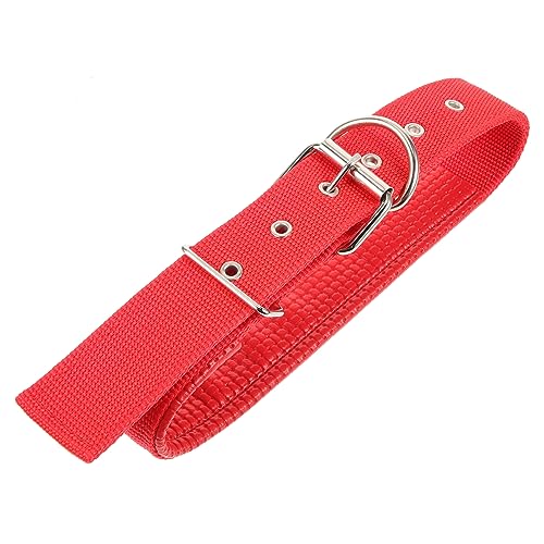 HOMOBABE Hundehalsband Welpenhalsband in Stilvollem Design Hundehalsbänder Für Mittelgroße Hunde Hautfreundliches Haustierhalsband Einfache Hundehalsbänder Partyhalsband Für Hunde Rot Nylon von HOMOBABE