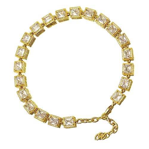 HOMOBABE Hundeleine Kragen Ausbildung für Hunde Hundehalsband Welpe Haustier Choke-Kette für Hunde dekorative Hundekette Hundehalsbänder Hundehalskette Stahl Golden von HOMOBABE
