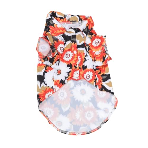HOMOBABE Hawaiian Pet Shirt Aus Baumwolle Atmungsaktiv Für Sommer Strand Urlaub Und Partys Hundeoutfit Modisch Und Bequem Für Kleine Und Mittelgroße Hunde von HOMOBABE