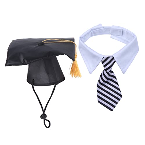 HOMOBABE Hut -Set des Hundes Bachelor Dekorationen Hunde Krawatten Abschlusskappe Kostüme für Hunde klein Abschluss-Haustierkostüm Mini -Abschlusshüte Bachelor-Mütze Black HOMOBABE Hut -Set des Hundes Bachelor Dekorationen Hunde Krawatten Abschlusskappe Kostüme für Hunde klein Abschluss-Haustierkostüm Mini -Abschlusshüte Bachelor-Mütze Black von HOMOBABE