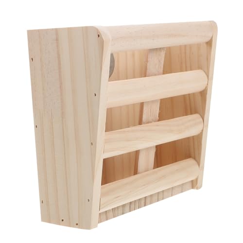 HOMOBABE Käfig Innenregal für Kleintiere Holzfütterungsständer für Kaninchen und Meerschweinchen mit Fixer Bauweise für Fütterung und Minimierung von Abfall von HOMOBABE