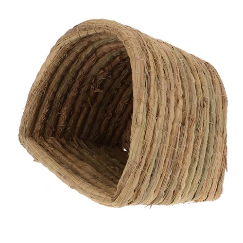 HOMOBABE Käfignest für Kleintiere Woven Chicken Coop Bequemes Schlafnest aus Naturstroh für Hamster Meerschweinchen und Kaninchen S für Hühner und Kleine Haustiere von HOMOBABE