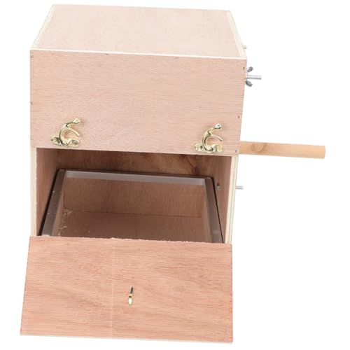 HOMOBABE Kasten Papageien Zuchtbox papageien paarungshaus Nester SCAKEET -Zubehör Garten Vogelhaus Käfige Material Vogelnest Seilenhaus Nistkästen für Wellensittiche hölzern von HOMOBABE
