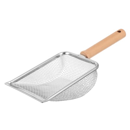 HOMOBABE Katze Schaufel Aus Edelstahl Aus Edelstahl Klein Wurf Streuspatel Schaufel Für Katzenstreu Reptilienstreureiniger Sichtung Scoop Schaufeln Sandsieb Rostfreier Stahl von HOMOBABE