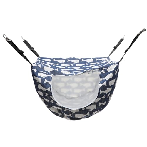 HOMOBABE Katzenkäfig -hängematte Für Nest Selbst Faltbare Hängematte Klein Erhöht Haustier Hängend Katzenbett Drinnen Katze Hängematte Bett Weiden Plüsch Stoff Blue von HOMOBABE