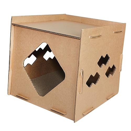 HOMOBABE Katzenkratzhaus aus Wellpappe Multifunktionale Kratzmatte und Katzenhaus für Drinnen Stöckig Kratzen und Ausruhen HOMOBABE Katzenkratzhaus aus Wellpappe Multifunktionale Kratzmatte und Katzenhaus für Drinnen Stöckig Kratzen und Ausruhen von HOMOBABE