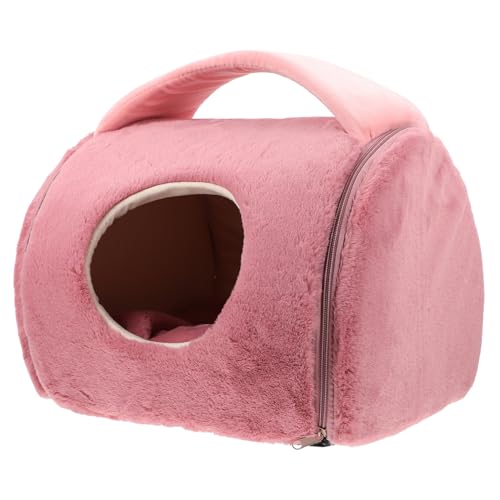 HOMOBABE Katzennest Zwinger Katzenhaus im Freien drinnen warme Winterhütte Plüsch Abs katzenhaus für den Winter pet Bed Katzenhöhle cat cave Kätzchenbett Haustier-Schlafbett Baumwolle rot von HOMOBABE