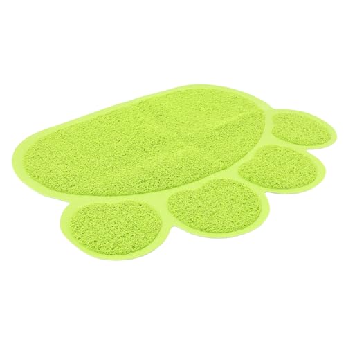 HOMOBABE Katzenstreu Matte katzenstreu auffangmatte katzenfutter Matte Katzenpfoten Matte Katzenklo Teppich Fütterung Katzentoilette Wurf Pads Katze Notwendigkeiten süße Müllmatte PVC Green von HOMOBABE
