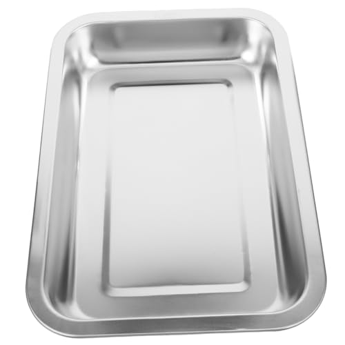 HOMOBABE Katzentoilette aus Edelstahl Haustiertoilette für Katzenkätzchen Schlüssel Haushalt groß Käfig Katzentoilette Katzenstreuboxen Katzentoiletten Metall Pfanne Rostfreier Silber HOMOBABE Katzentoilette aus Edelstahl Haustiertoilette für Katzenkätzchen Schlüssel Haushalt groß Käfig Katzentoilette Katzenstreuboxen Katzentoiletten Metall Pfanne Rostfreier Silber von HOMOBABE