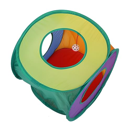 HOMOBABE Katzentunnel Interaktives Katzenspielzeug zusammenklappbar tragbar klein Interactive cat Toy katzenzelt Cat-Röhren und Tunnel Katzenspielzeug für Wohnungskatzen Polyester Colorful von HOMOBABE
