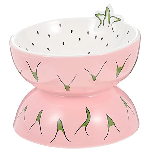 HOMOBABE Keramiknapf für Haustiere Schüsseln geformt drinnen pet Water Bowl pet Supplies katzenschälchen katzenschalen katzennäpfe katzenfutter bequemer Fressnapf schöner Hundenapf Rosa von HOMOBABE