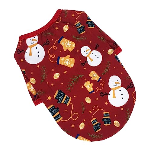 HOMOBABE Kleidung für Haustiere Jacke Weihnachtshund-Hoodie Weihnachtsoutfits für Haustiere groß Weihnachts-Welpen-Outfit Party-Hundetuch Hund Weihnachtstuch Baumwolle rot von HOMOBABE