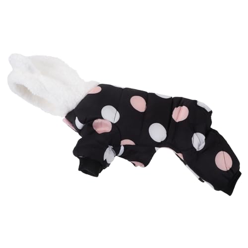 HOMOBABE Kleidung für Haustiere hundemantel Dog Raincoat Haustierkleidung für den Außenbereich Dog Clothes hundekleider Verdickt isoliert Hundekleidung Hund wärme Kleidung Baumwolle Black von HOMOBABE