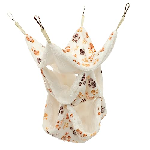 HOMOBABE Warmes Hamster Hängebett Doppellagige Hängematte für Kleintiere für Meerschweinchen und Hamster Geruchsneutral aus Weichem Fleece Hängendes Nest für Haustierkäfige von HOMOBABE