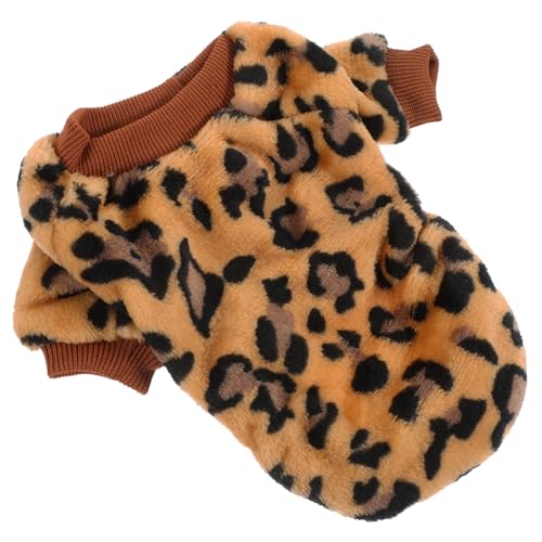 HOMOBABE Kleiner Hundepullover aus Fleece für Winter Wärmender Süßer Hundepullover im Leopardenmuster für Kleine Hunde Tägliche Nutzung und Besondere Anlässe HOMOBABE Kleiner Hundepullover aus Fleece für Winter Wärmender Süßer Hundepullover im Leopardenmuster für Kleine Hunde Tägliche Nutzung und Besondere Anlässe von HOMOBABE
