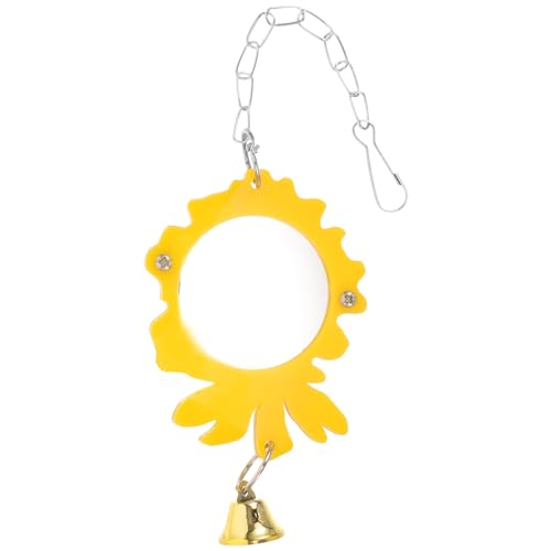 HOMOBABE Papageien Spiegelspielzeug Mit Glocke Hängendes Acrylspielzeug Für Vögel Für Käfige Fördert Die Erkundung Und Unterhaltung Attraktives Blumen-Design Für Mittlere Papageien HOMOBABE Papageien Spiegelspielzeug Mit Glocke Hängendes Acrylspielzeug Für Vögel Für Käfige Fördert Die Erkundung Und Unterhaltung Attraktives Blumen-Design Für Mittlere Papageien von HOMOBABE