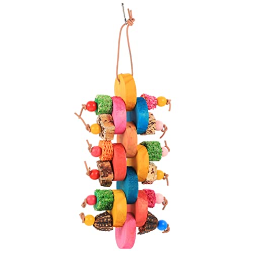 HOMOBABE Papagei hocken bunt Aufhängendes Vogelspielzeug beißen für Bird Toys papageienspielzeug Vogelspielzeug zum Kauen interessantes Nymphensittich- hölzern Colorful von HOMOBABE
