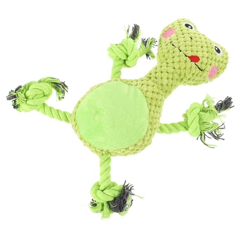 HOMOBABE Plüschspielzeug für Welpen Interaktives Quietschspielzeug Froschform für Kleine und Mittlere Sicher und Langlebig Fördert Zahnpflege und Spielspaß von HOMOBABE