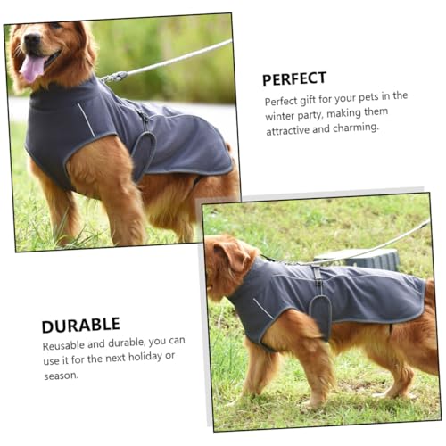 HOMOBABE Reflektierende Hundeweste XL Winddicht Polyester Wintermantel für Große Hunde Komfortabler Sportmantel für Labrador und Haustiere von HOMOBABE