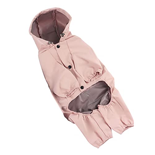 HOMOBABE Regenmantel für Haustiere Hundebetten groß Hundebett mittel Regenmäntel hunderegencape hunderegenmantel wasserdichte Kleidung für Hunde Hund wasserdichter Mantel Jackenstoff Rosa von HOMOBABE