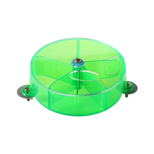 HOMOBABE Rotierender Futterspender Für Papageien Rad Zur Vogelsuche Nahrungsspender Für Papageien Sittich Auf Nahrungssuche Papagei Rotieren Futterfutterautomat Vogelfütterer Green Acryl von HOMOBABE