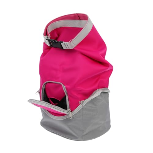 HOMOBABE Rucksack Für Haustiere Hund Tragetasche Für Katzen Faltbar Tragbar Lagerung Dein Container Groß Behandeln Träger Reise-Aufbewahrungstasche Tiernahrung Handtasche Polyester Rot von HOMOBABE