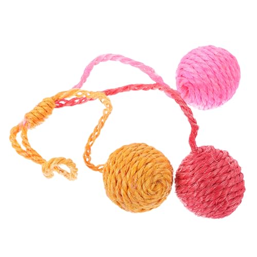 HOMOBABE Sisal Ball Katzen Katzenspielzeug Für Innenkatzen Interaktives Katzenspielzeug Kratzen Katzenspiele Bälle Für Katzen Sisalspielzeug Für Katzen von HOMOBABE