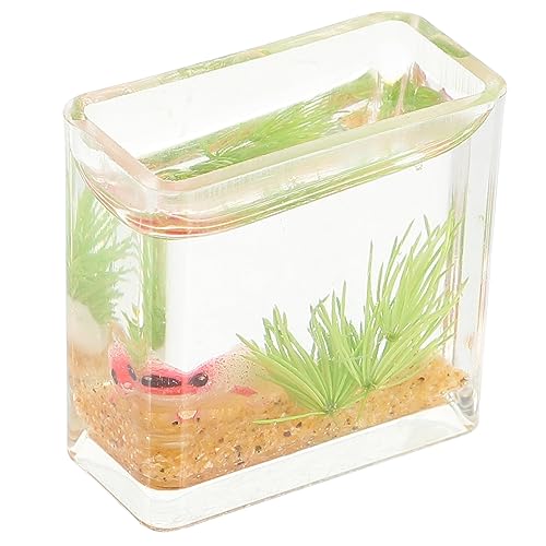 HOMOBABE -Tankmodell gefälschter Fisch Aquarium Aquarium Mini -Fischtank Dekoration Fischtankverzierungen Panzer Fischtankdekor Miniatur-Aquarium- Miniaturhauszubehör von HOMOBABE
