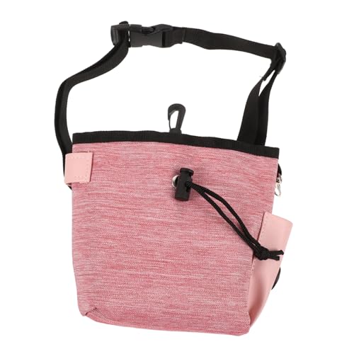 HOMOBABE Tragbare Leckerlitasche Träger Ausbildung Hund Taille Tragen Futterbeutel Für Welpen Haustier-gürteltasche Haustier Beutel Snack-Tasche Outdoor-welpen-snackbeutel Oxford-Stoff Rosa von HOMOBABE