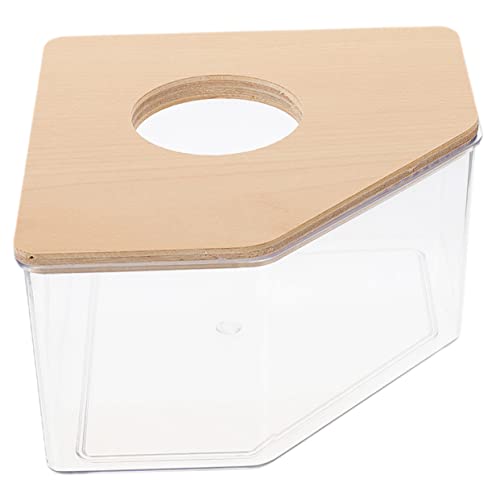 HOMOBABE Transparente Hamster Sandbad Box mit Naturholzabdeckung für Hamster Rennmäuse und Kleintiere Multifunktionales Badezimmer für Ausruhen HOMOBABE Transparente Hamster Sandbad Box mit Naturholzabdeckung für Hamster Rennmäuse und Kleintiere Multifunktionales Badezimmer für Ausruhen von HOMOBABE