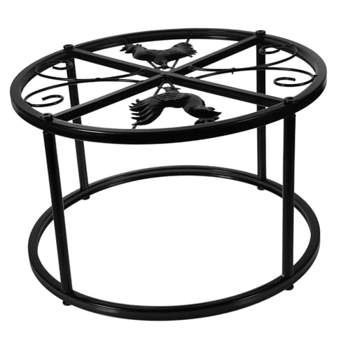 HOMOBABE Trinkbrunnenhalter für Hühnerstall Krähe Henne Ports Bahnhof Lüfter Storage Shelves abstellständer aufbewahrungsetagere Hühnchengerichte Stehen Schwerlastständer Stand Eisen Black von HOMOBABE