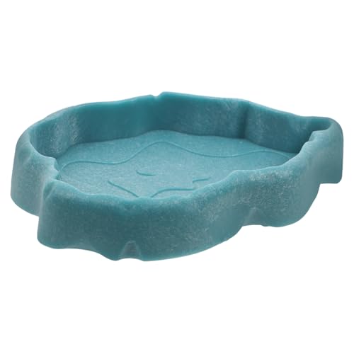HOMOBABE Turtle Feeder Water Dish Wasserschale aus Resin für Schildkröten Geckos und Eidechsen für Terrarien und Heimtierbedarf Sicher und Langlebig Kleine von HOMOBABE