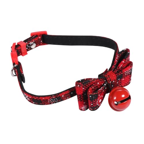 HOMOBABE - Und Hundehalsband Weihnachten Verstellbares Haustierhalsband Hund Kragen Hundehalsband Mit Schleife Weihnachten Haustierhalsband Für Welpen Stoff Rot von HOMOBABE