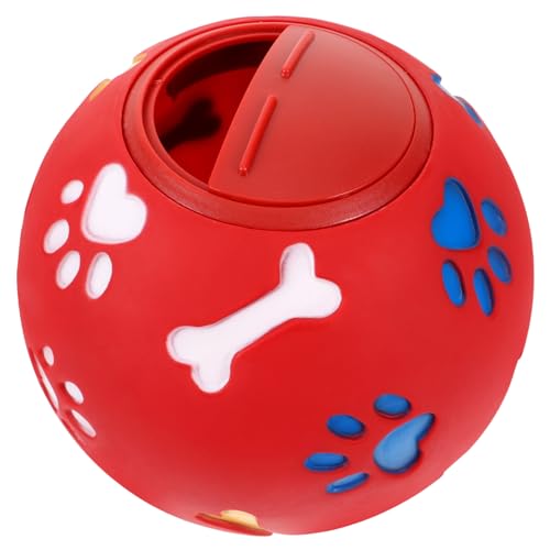 HOMOBABE Undichtes Ballspielzeug Zur Bereicherung Von Welpen Hund Anregend Groß Für Haustiere Spender Leckeres Abgabespielzeug Plastik Rot HOMOBABE Undichtes Ballspielzeug Zur Bereicherung Von Welpen Hund Anregend Groß Für Haustiere Spender Leckeres Abgabespielzeug Plastik Rot von HOMOBABE