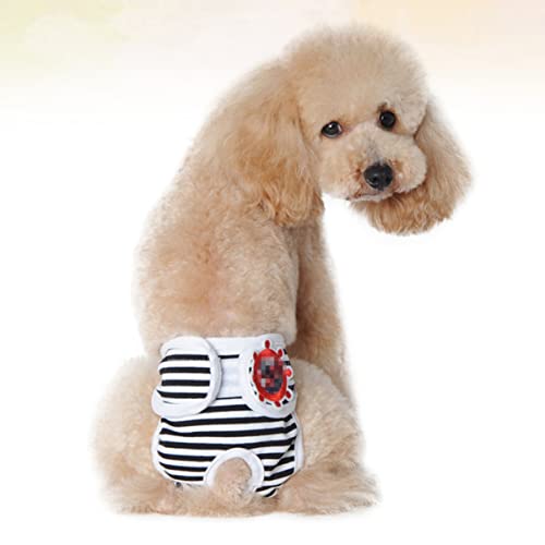 HOMOBABE Verstellbare Haustier Sicherheitsunterwäsche für Hündinnen Streifenmuster Hygienische Physiologische Hose für Weibliche Hunde Schwarz Schutz vor Flecken und Schäden im Zuhause HOMOBABE Verstellbare Haustier Sicherheitsunterwäsche für Hündinnen Streifenmuster Hygienische Physiologische Hose für Weibliche Hunde Schwarz Schutz vor Flecken und Schäden im Zuhause von HOMOBABE