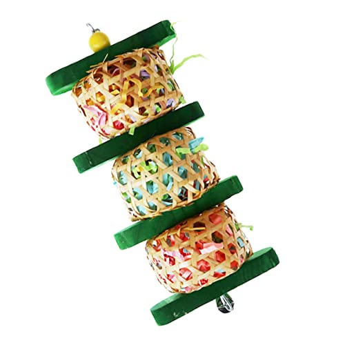 HOMOBABE Vogel Glocke Papageien -Futterspielzeug Papageienzubehör Papagei hängende Spielzeuge Papageienkauspielzeug Zubehör für Papageienspielzeug Rattanpapier HOMOBABE Vogel Glocke Papageien -Futterspielzeug Papageienzubehör Papagei hängende Spielzeuge Papageienkauspielzeug Zubehör für Papageienspielzeug Rattanpapier von HOMOBABE