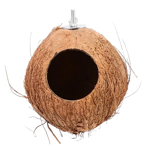HOMOBABE Vogelfutternest Vogelhaus Vogelfütterer Vogelhütte Bett Vogelnest Zubehör Für Vögel Im Freien Brown Hölzern HOMOBABE Vogelfutternest Vogelhaus Vogelfütterer Vogelhütte Bett Vogelnest Zubehör Für Vögel Im Freien Brown Hölzern von HOMOBABE