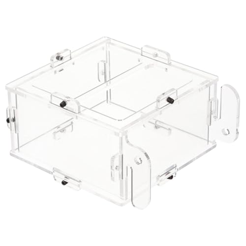 HOMOBABE Vogelhäuschen für Papageien vogelfutterspender vogelfutterhäuschen Food Box Wasserspender für Vögel wetterfester Vogelhäuschen Vogelkäfig -Feeder Acrylvogelfutterleiter Transparent von HOMOBABE
