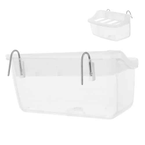 HOMOBABE Vogelkäfig Futter und Wasserspender Transparente Hängebox aus Strapazierfähigem Mehrzweck für Papageien Kanarienvögel und Sittiche zu Reinigen HOMOBABE Vogelkäfig Futter und Wasserspender Transparente Hängebox aus Strapazierfähigem Mehrzweck für Papageien Kanarienvögel und Sittiche zu Reinigen von HOMOBABE