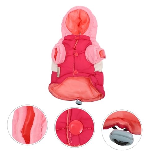 HOMOBABE Warmer Hunde Wintermantel mit Kapuze Daunen Baumwollweste für Kleine und Mittelgroße Hunde Winddicht Modisch und Bequem für Spaziergänge und Outdoor aktivitäten von HOMOBABE