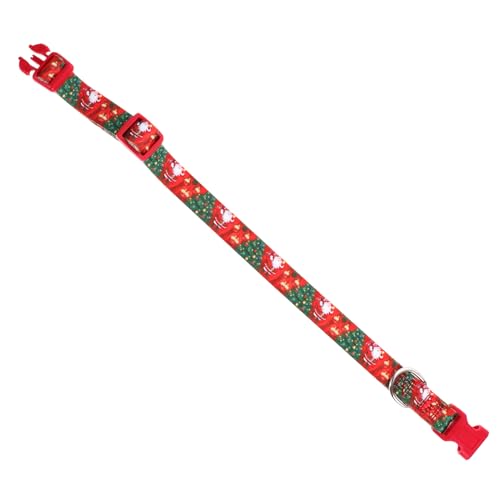 HOMOBABE Weihnachtshalsband für Hunde und goldenes Welpenhalsband Weihnachten hundehalsband Weihnachtshundehalsband Urlaubshalsbänder für Hunde Haustier-Kätzchen- Polyester von HOMOBABE