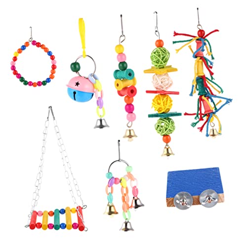 HOMOBABE für Sittiche drinnen Vogelspielzeug Papageienbarsch Vögel schwingen JAKAW Swing Hängespielzeug für Papageien Papageienkäfigspielzeug hölzern HOMOBABE für Sittiche drinnen Vogelspielzeug Papageienbarsch Vögel schwingen JAKAW Swing Hängespielzeug für Papageien Papageienkäfigspielzeug hölzern von HOMOBABE