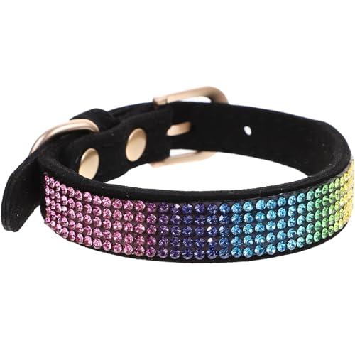 HOMOBABE sicherheitshalsband Sicherheits- für Glitzerndes für Haustiere Haut klein Glocke Katzenhalsband mit Strass Welpenhalsband in stilvollem Design Samt von HOMOBABE