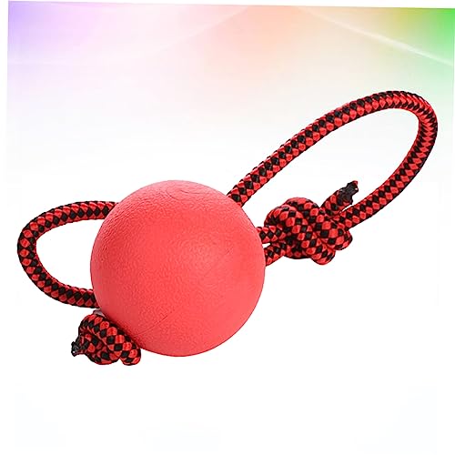 HOMOBABE zum Beißen von Hunden Ball mit Seil-Hundespielzeug Haustier lustig groß Zahnen knete knetspielzeug Kauspielzeug für Hunde Backenzahnspielzeug für Hunde rot von HOMOBABE