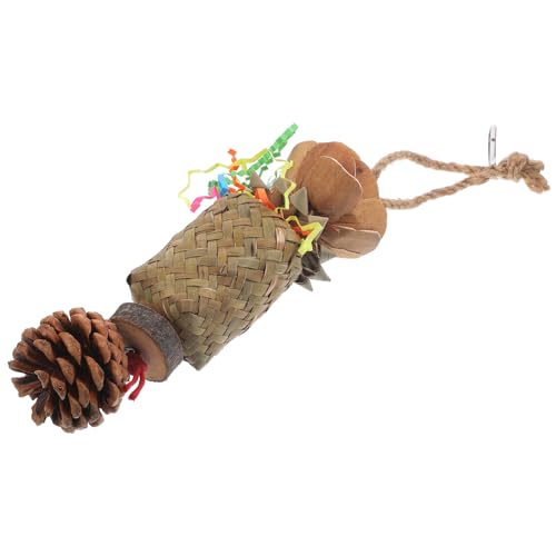 HOMOBABE zur Nahrungssuche für Papageien Meerschweinchenkäfig Klappe Hasenkäfig Kaninchen Birdie holzspielzeug holzspielsachen Papageienspielzeug Bissfestes Vogelspielzeug hölzern von HOMOBABE