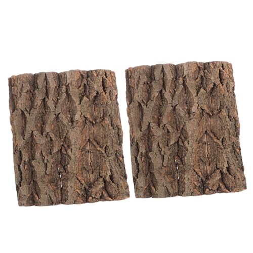 HOMOCONO 2 Stück Flexible Korkmatte für Terrarium Dekoration Klettermatte für Reptilienhabitat Geeignet für Gecko Chamäleon Schildkröte Bartagame Schlange von HOMOCONO