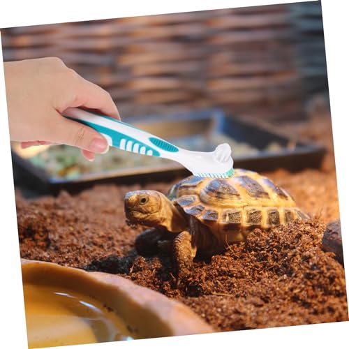 HOMOCONO 2 Stück Schildkrötenpanzer Reinigungsbürste mit Dichten Nylonborsten Doppelseitig Leicht und Kompakt für Wasserschildkröten Panzerpflege und Aquarium von HOMOCONO