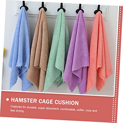 HOMOCONO 5 Stück Teiliges Meerschweinchen Softfleece Atmungsaktive Käfigeinlage und Saugfähiges Schnell Trockentuch für Kleine Haustiere Leichte Vielseitige Bettmatte in Pastellfarben von HOMOCONO