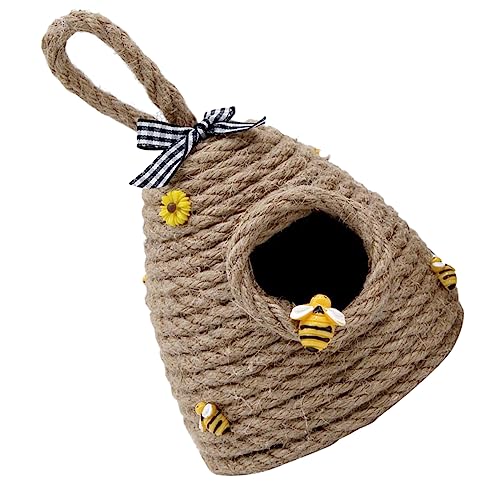 HOMOCONO Hängeornament aus Jute Rustikale Dekoration für Garten und Zuhause für Bienenfest und Feiertagsfeiern Leicht und Langlebig Stilvolle Wohnaccessoires für Balkon und Schlafzimmer von HOMOCONO